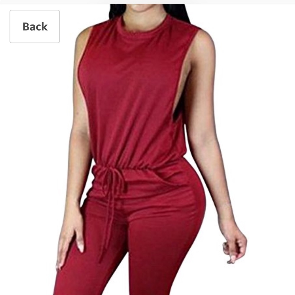Red jumpsuit